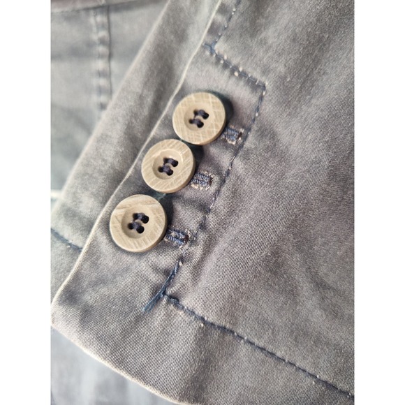 Open Lab Dark Chambray Blazer Made in Italy Moto School Boy Style Size 48 - Picture 6 of 7